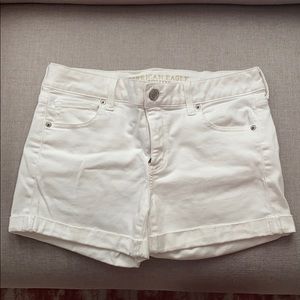American eagle white jean shorts